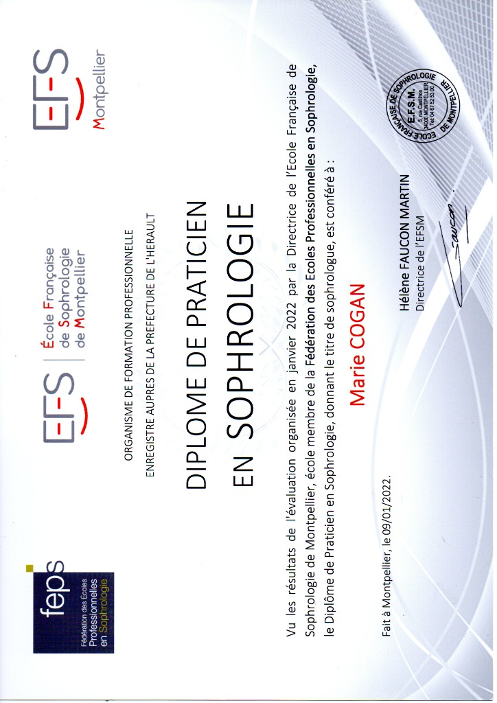 photo diplome Marie Cogan