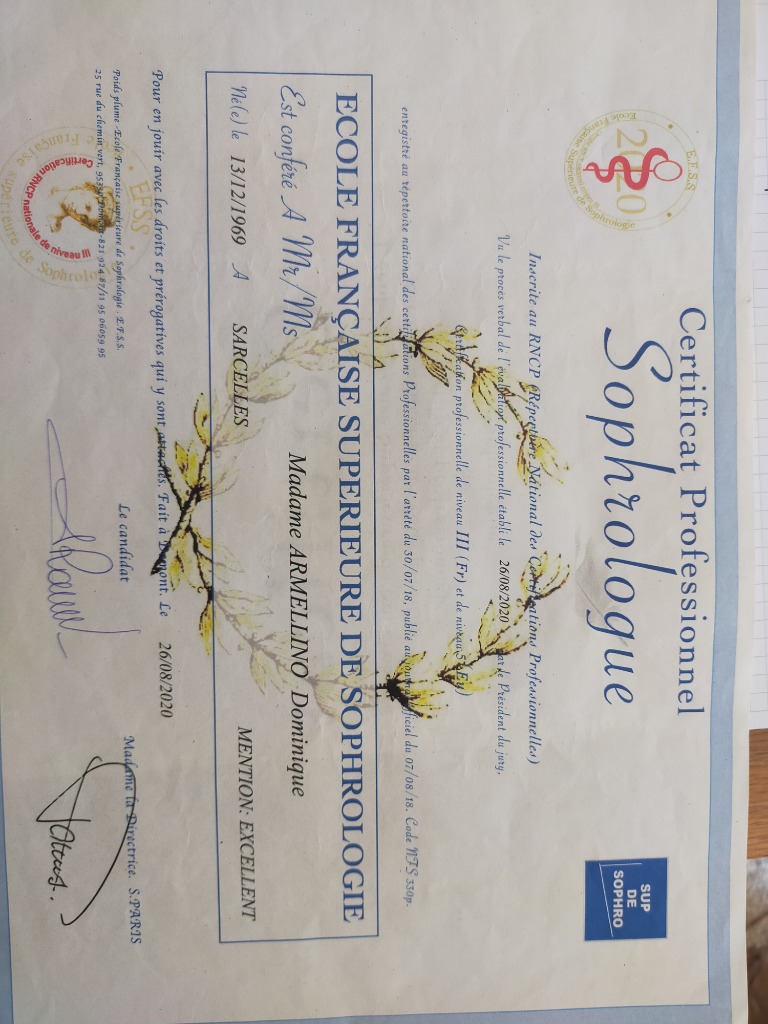 photo diplome Dominique ARMELLINO