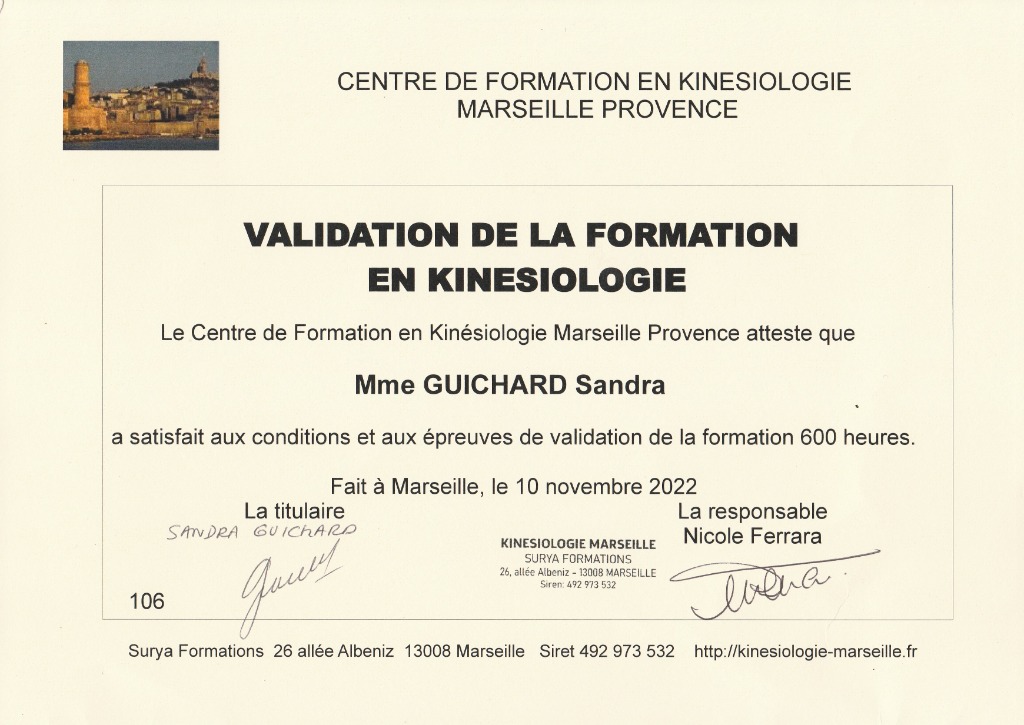 photo diplome Sandra Guichard