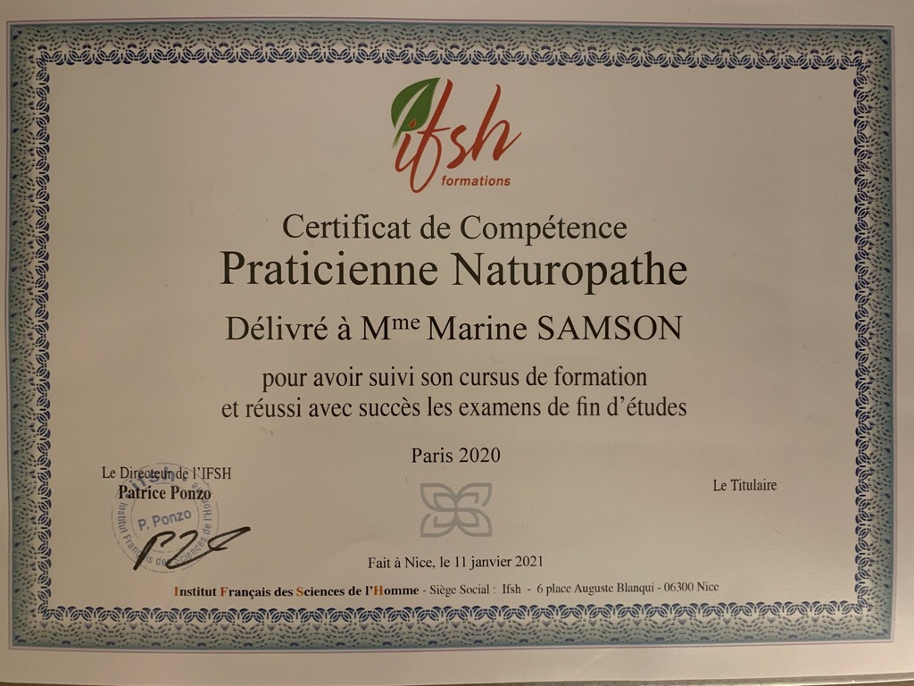 photo diplome Marine Samson