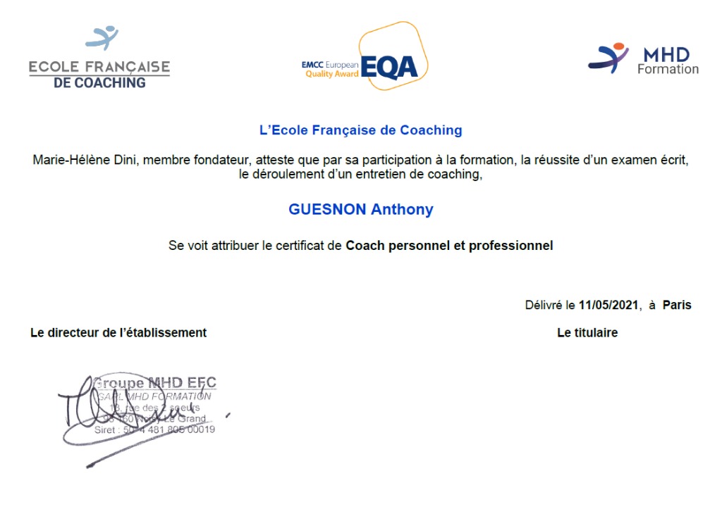 photo diplome Anthony GUESNON