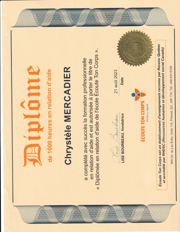 photo diplome Envie2Sens