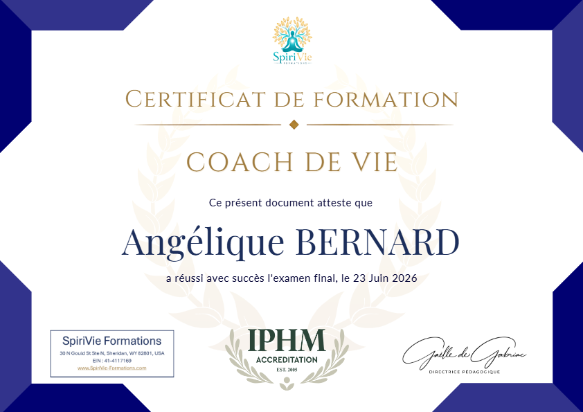 photo diplome Angélique Bernard