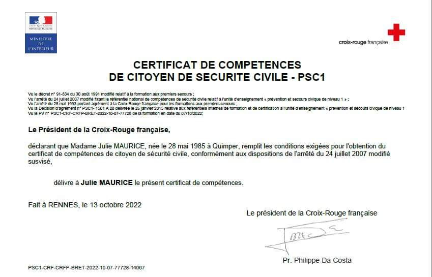 photo activite Julie Maurice