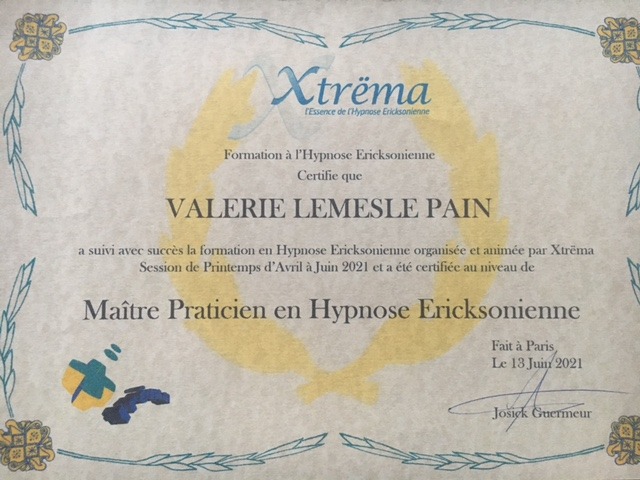 photo diplome Valérie PAIN