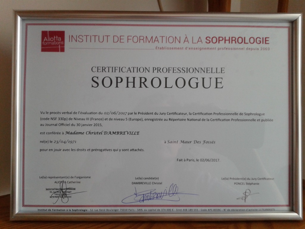 photo diplome Christel Dambreville