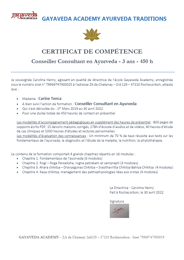 photo diplome Carine Tenca