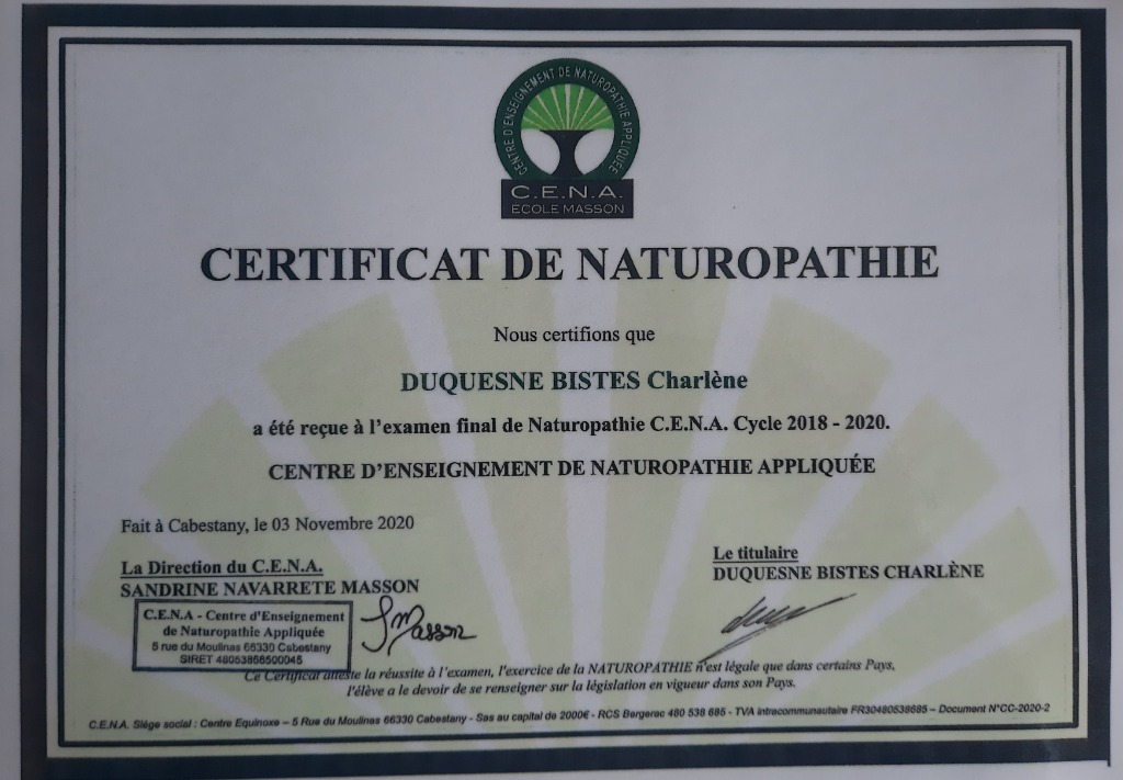 photo diplome Charlène Duquesne Bistes