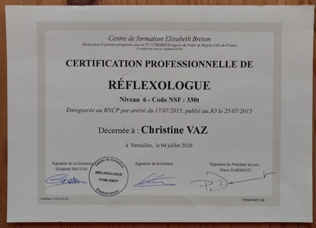 photo diplome Christine VAZ