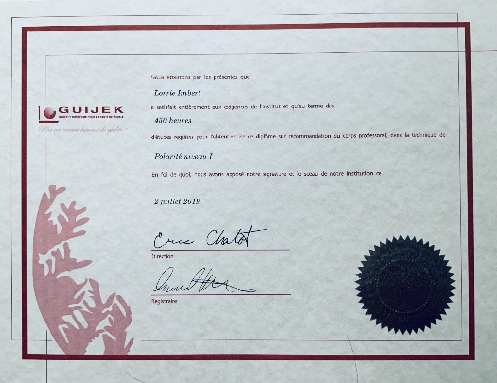 photo diplome Lorrie Imbert | Énergéticienne