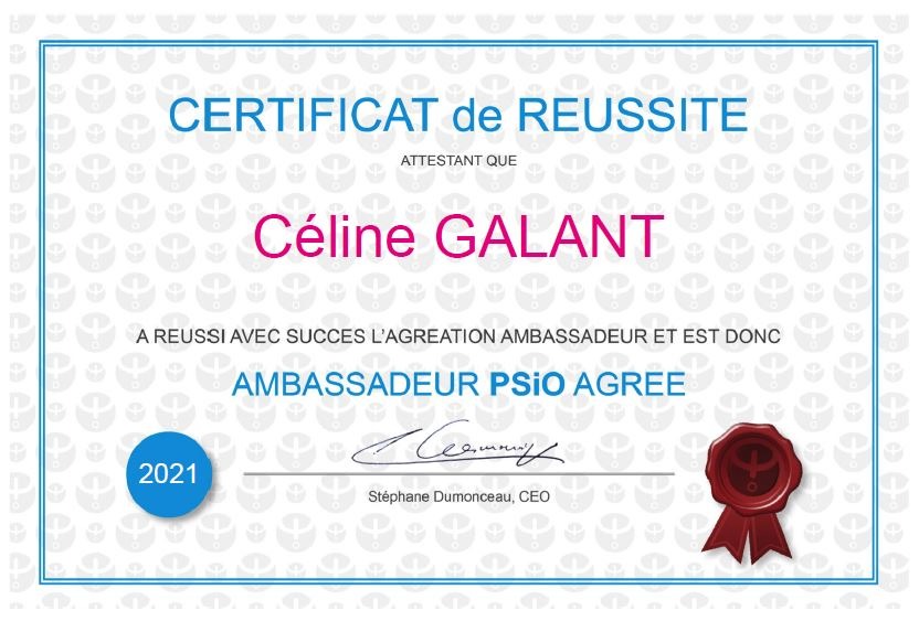 photo diplome Céline Galant