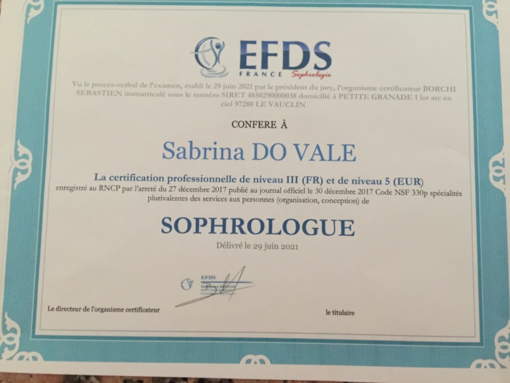 photo diplome SABRINA DO VALE 