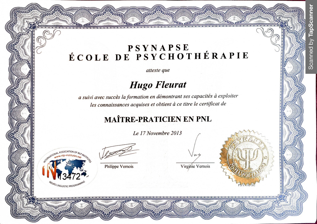 photo diplome Hugo Fleurat