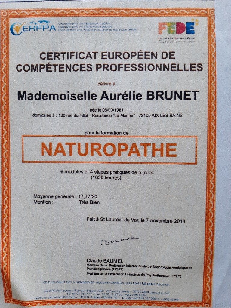 photo diplome Aurelie Brunet