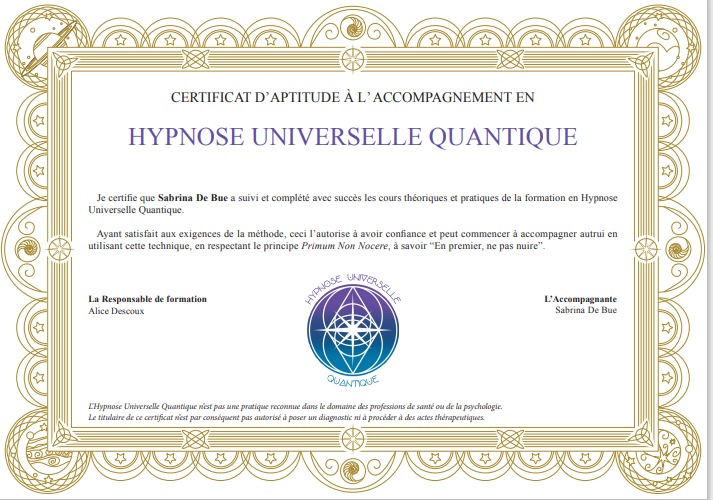 photo diplome Sabrina De bue