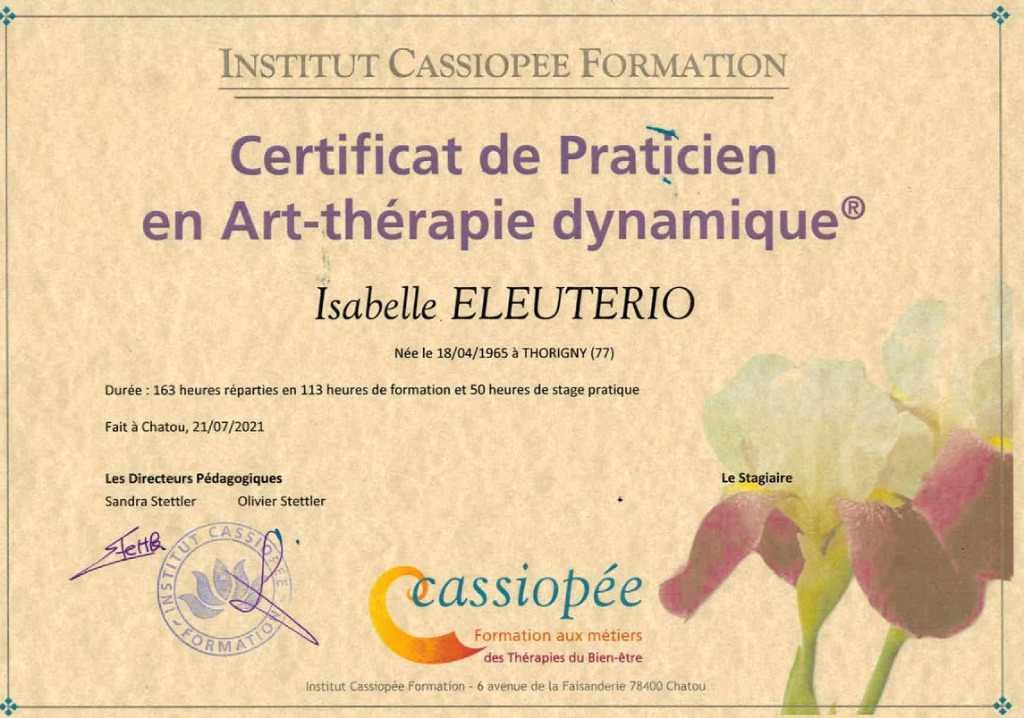 photo diplome Isabelle Eleuterio