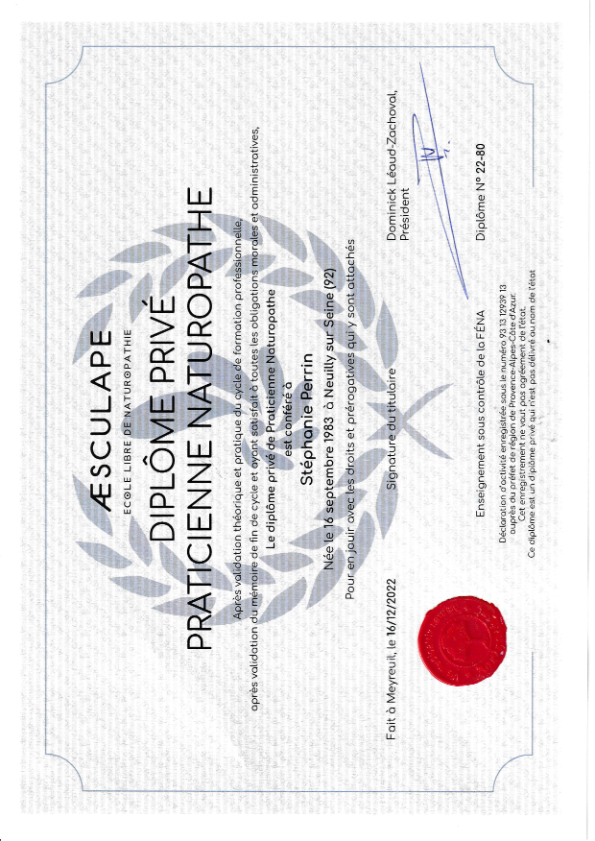 photo diplome Stéphanie Perrin