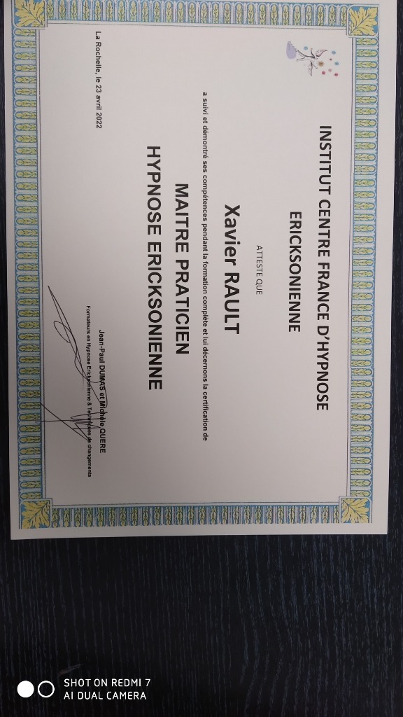 photo diplome XAVIER RAULT