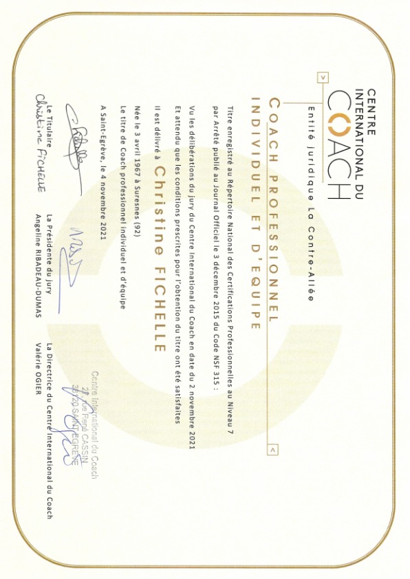 photo diplome FICHELLE Christine