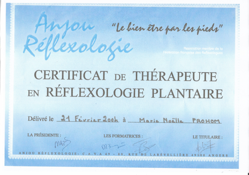 photo diplome PROHOM Marie Noëlle