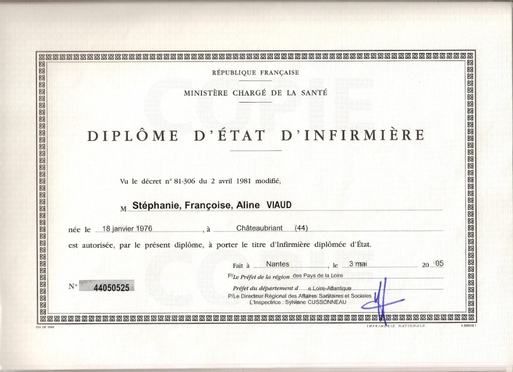 photo diplome HAMON Stéphanie