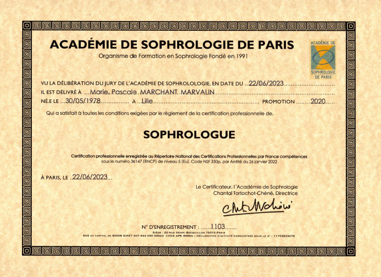 photo diplome Marie MARVALIN