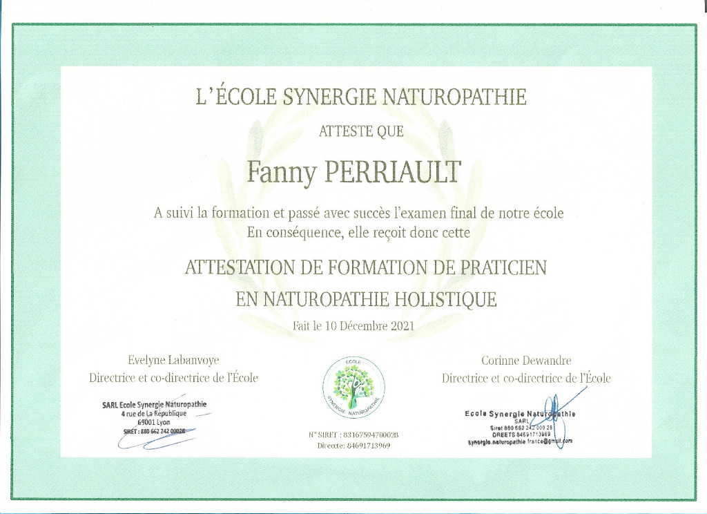 photo diplome Fanny Perriault