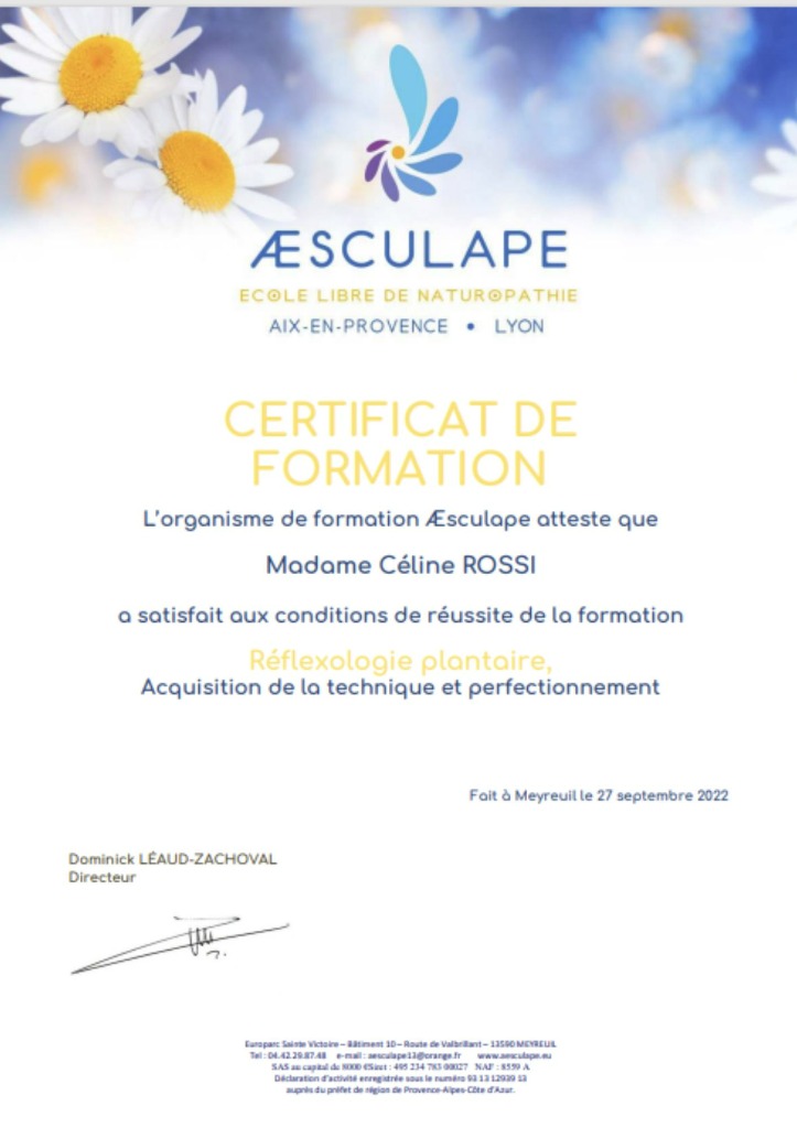 photo diplome Céline Rossi