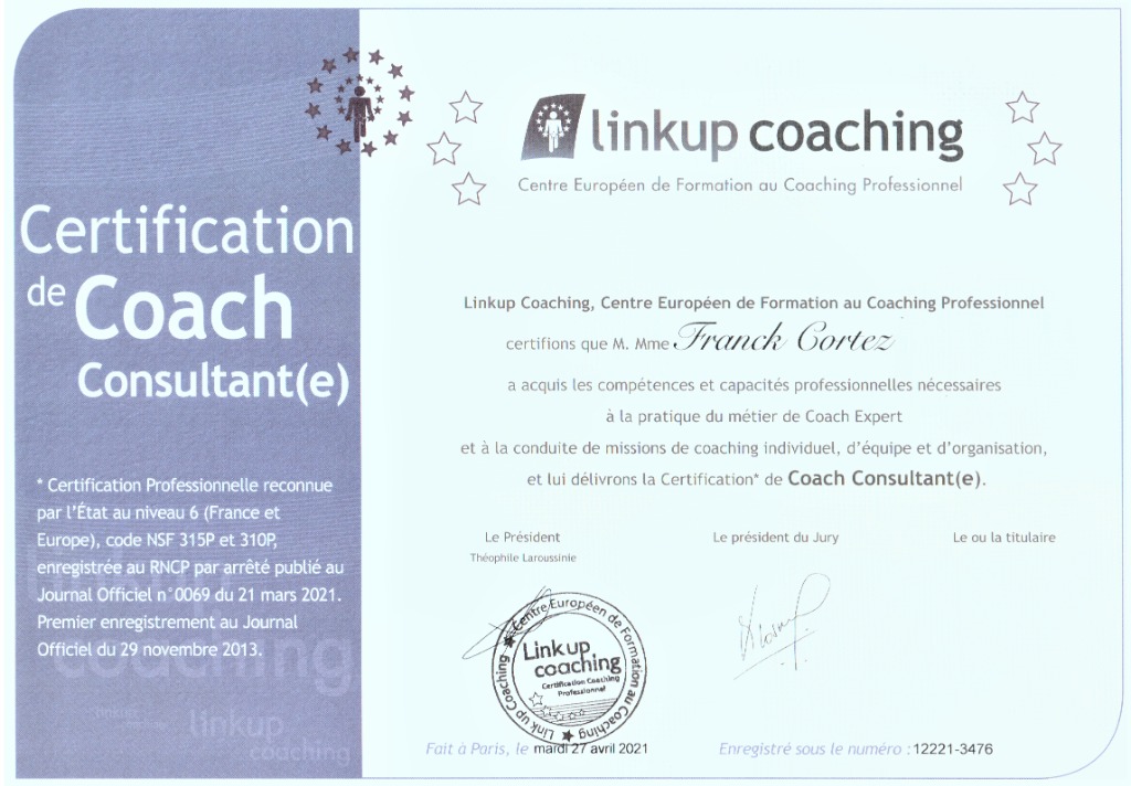 photo diplome Franck CORTEZ