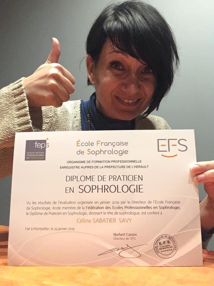 photo diplome Âme Harmony sophrologie & massage bien-être