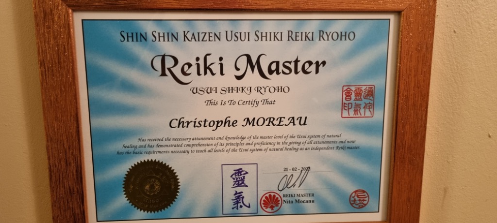 photo diplome CHRIST REIKI