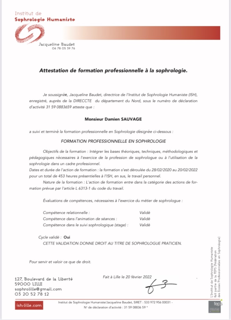 photo diplome Damiens Sauvage 