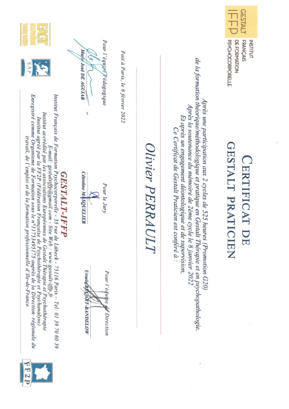 photo diplome OLIVIER PERRAULT