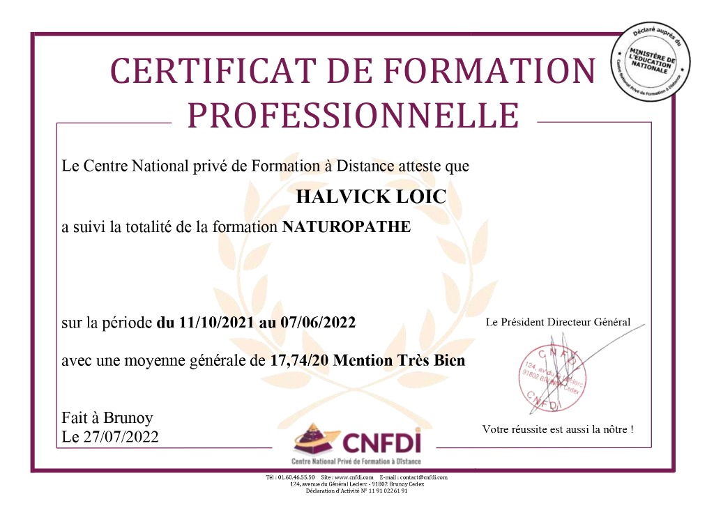 photo diplome Loic halvick