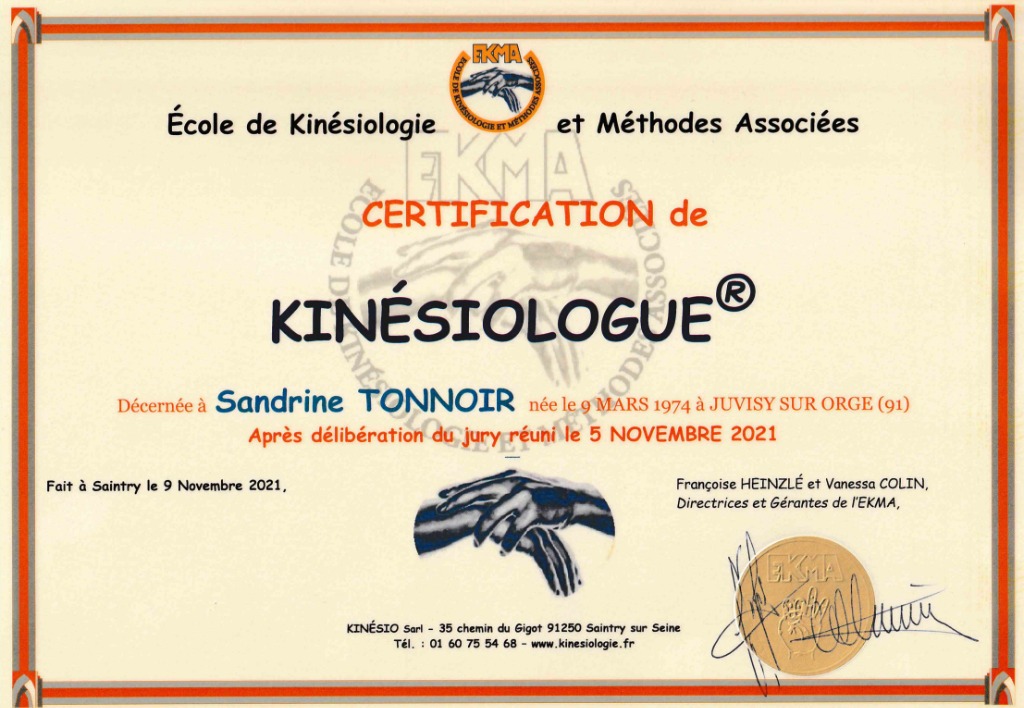photo diplome SANDRINE TONNOIR