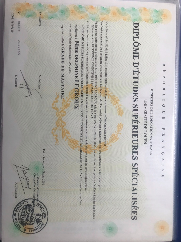 photo diplome LEGROUX Delphine 