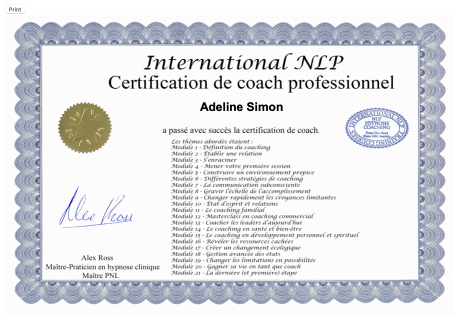photo diplome Adeline Simon