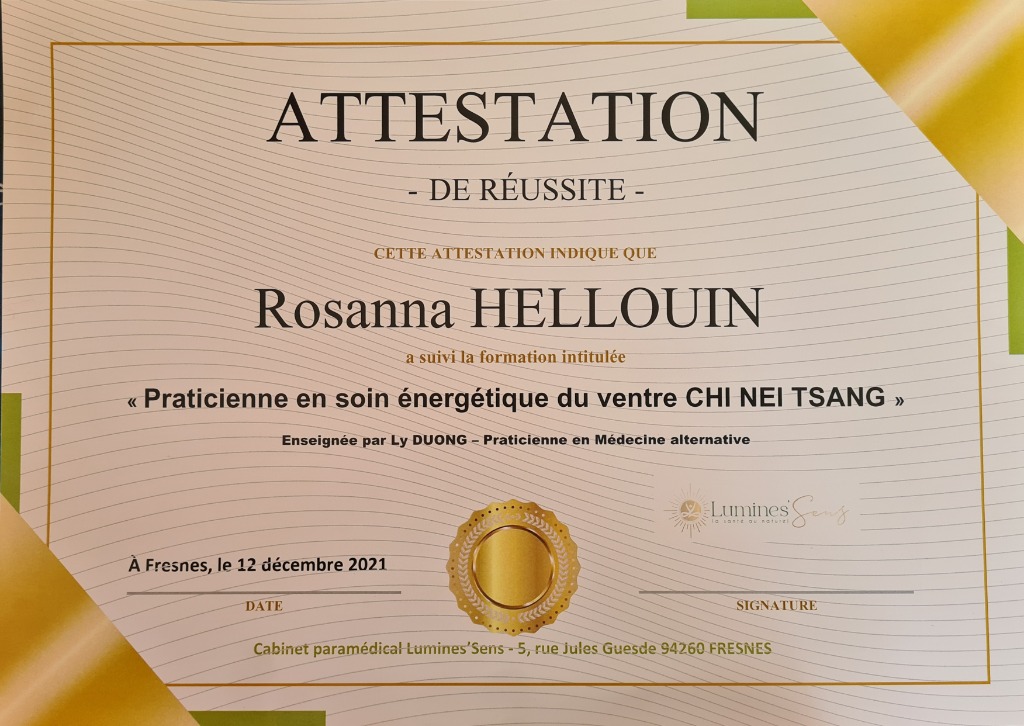 photo diplome Rosanna hellouin