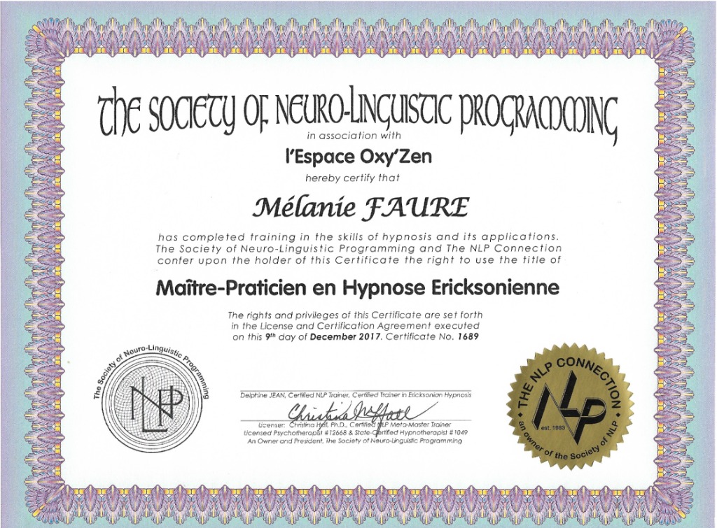 photo diplome Mélanie Faure