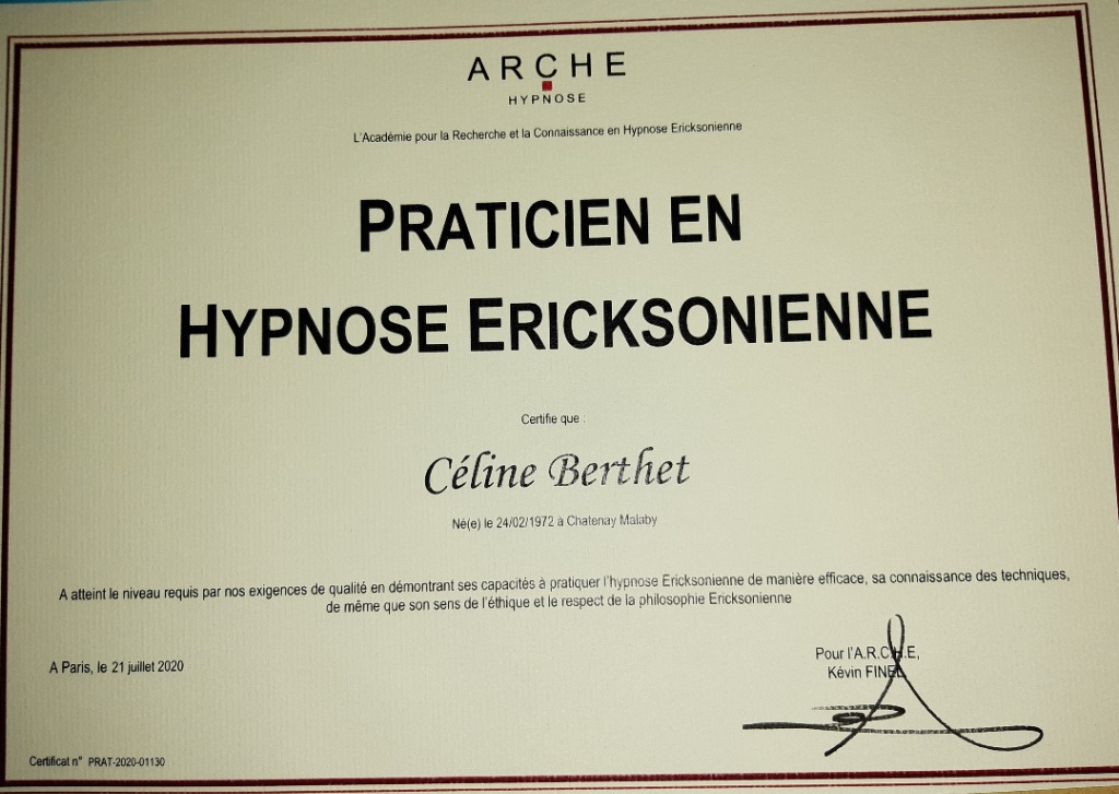 photo diplome Céline Berthet