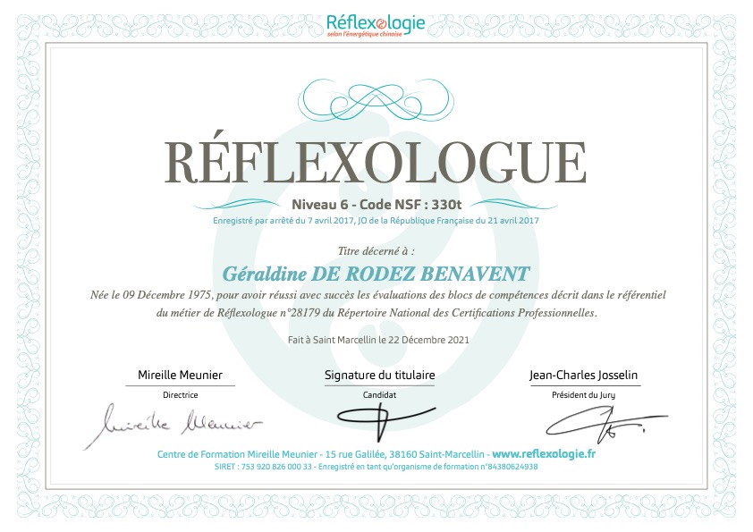 photo diplome Géraldine de Rodez