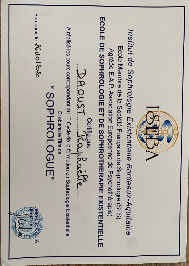 photo diplome Raphaëlle DAOUST