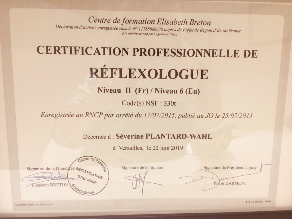 photo diplome Séverine PLANTARD WAHL 