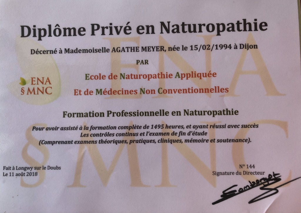photo diplome Agathe MEYER