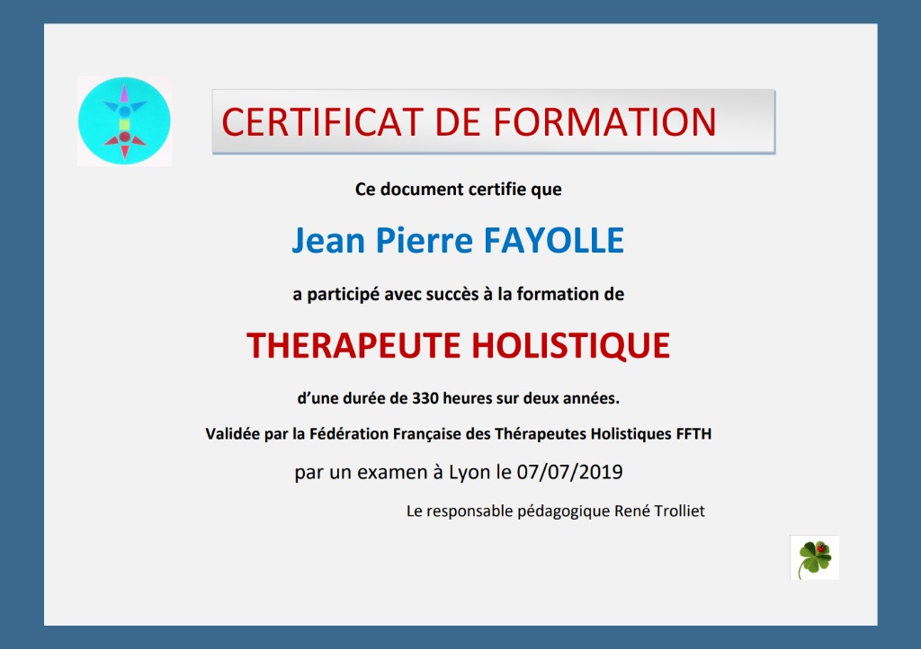 photo diplome Jean-Pierre Fayolle