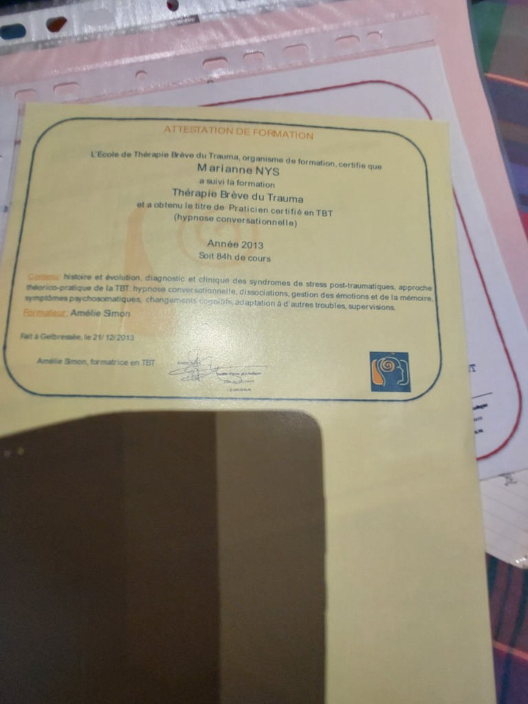 photo diplome Marianne Nys