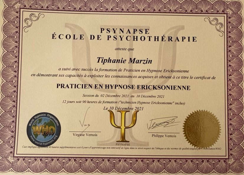 photo diplome Tiphanie MARZIN