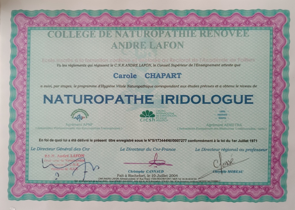 photo diplome Carole Chapart