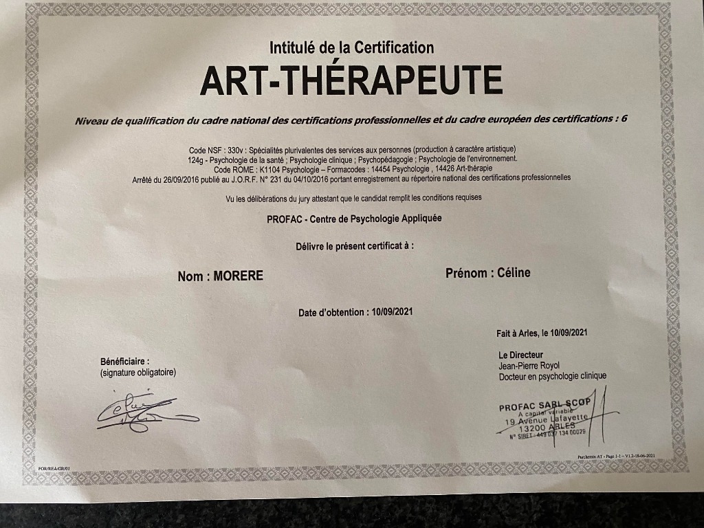 photo diplome MORERE Céline