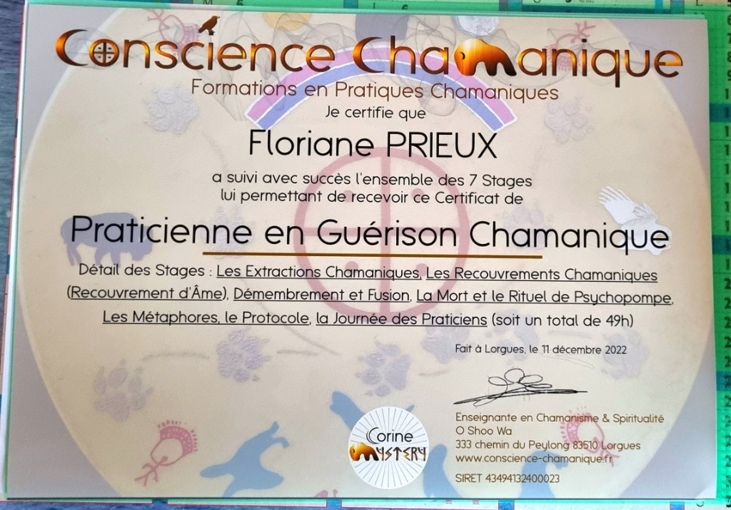 photo diplome Flow Coaching